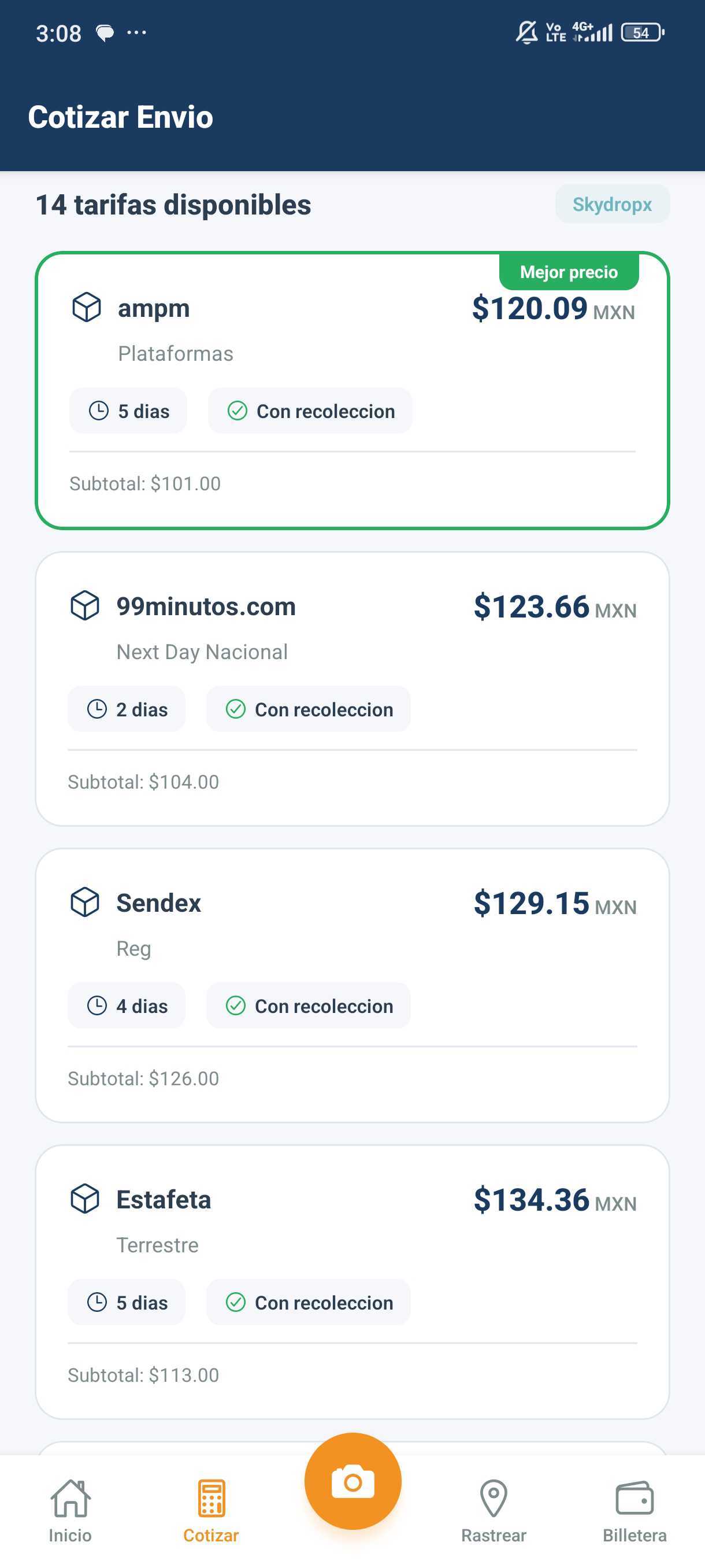 App Max Envíos - Rastreo